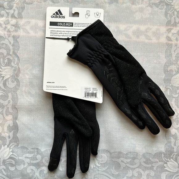 Adidas Running Gloves Black Size Large Lightweight Touchscreen Compatible NWT - Picture 4 of 7